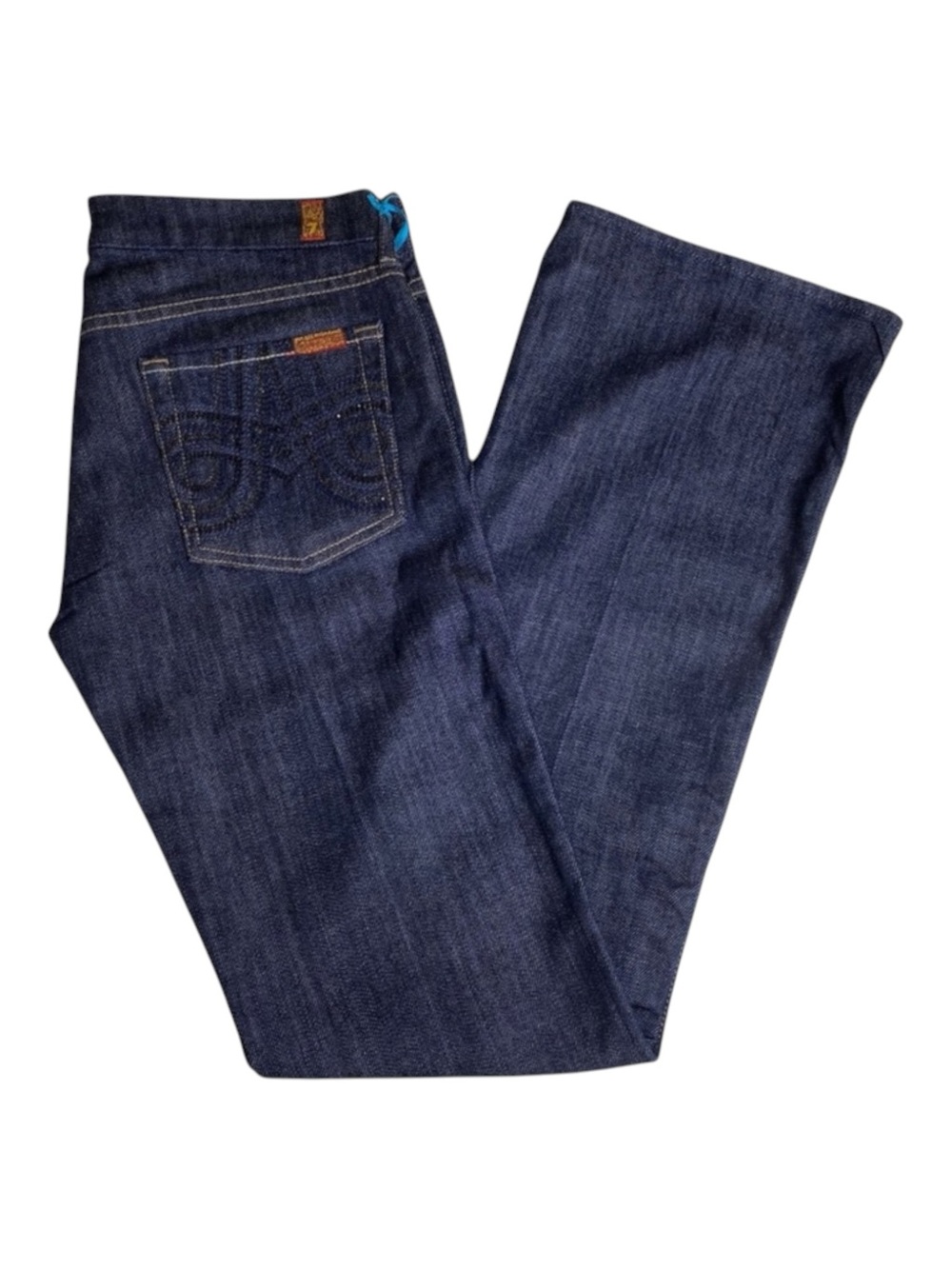 HTF: 7 Mankind® ㋛ Swirl Embroidered Crystal A Pocket Bootcut Denim Jeans ㋛ 29 30 - Picture 6 of 17